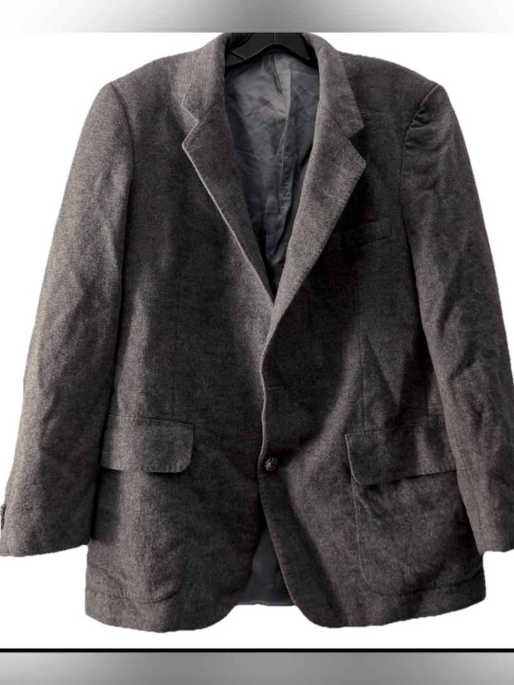Vintage Louart Julien La Croix Men’s Blazer Camel Wool 42R Gray‎ Made In USA